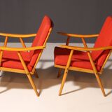 Pair of mid-century armchairs by Jaroslav Šmídek for TON, 1970s