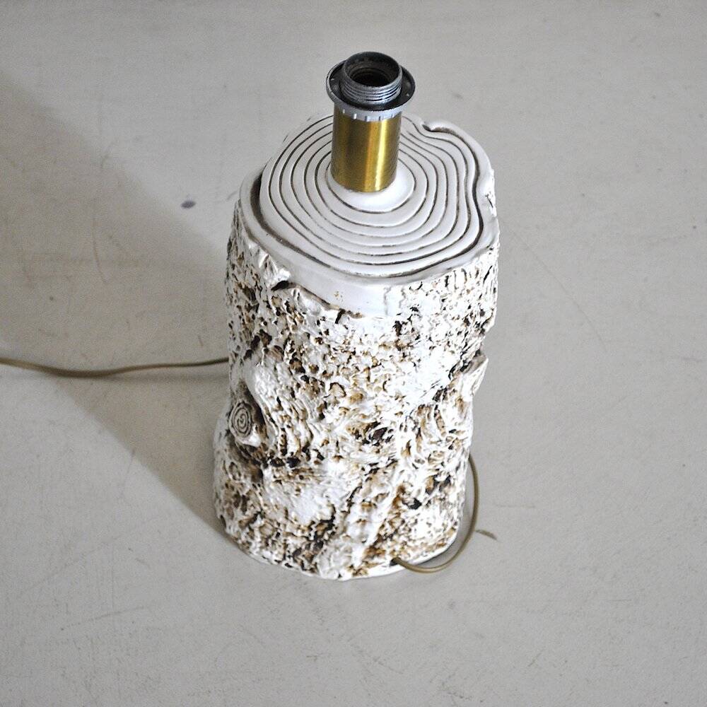 Sculptural table lamp with glazed ceramic structure, 1960s.