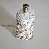 Sculptural table lamp with glazed ceramic structure, 1960s.