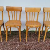 Set of 4 vintage restaurant bistro chairs - 1950s