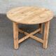 Round stripped solid pine kitchen table 98cm