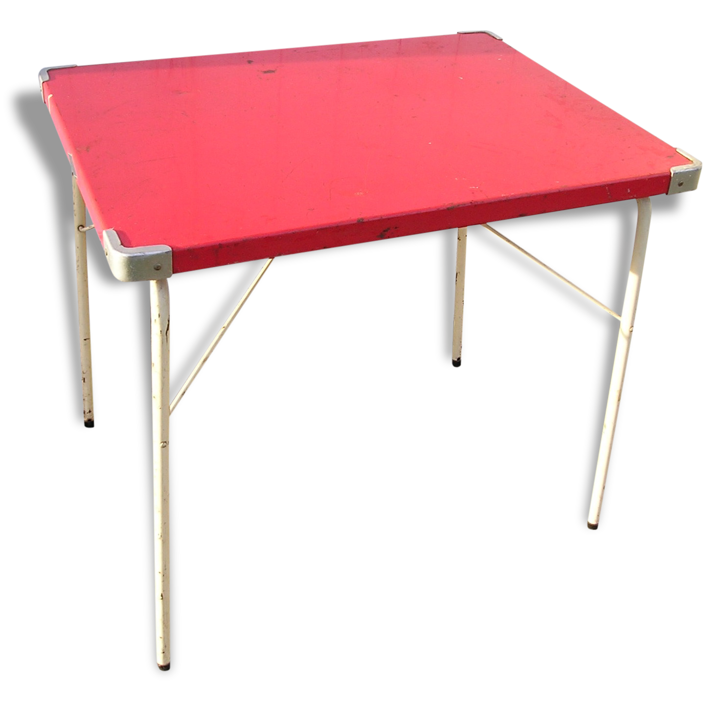 Small folding camping SOUPLEX, vintage 60s metal table