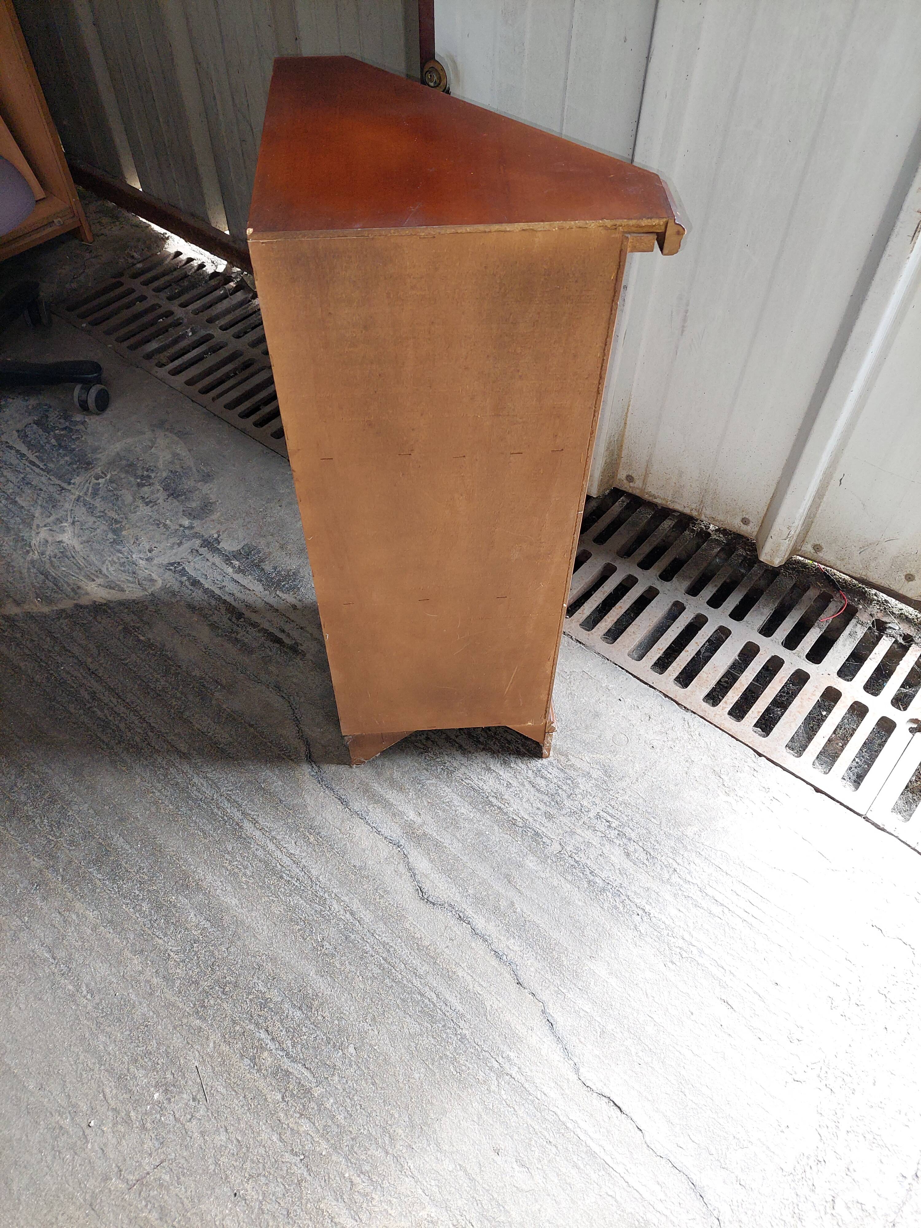 Small corner furniture in vintage wood used