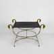 Neoclassical swan-headed curule circa 1960