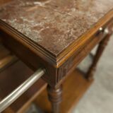 Napoleon III wardrobe in walnut, late 19th century, 3 mirrors, marble.