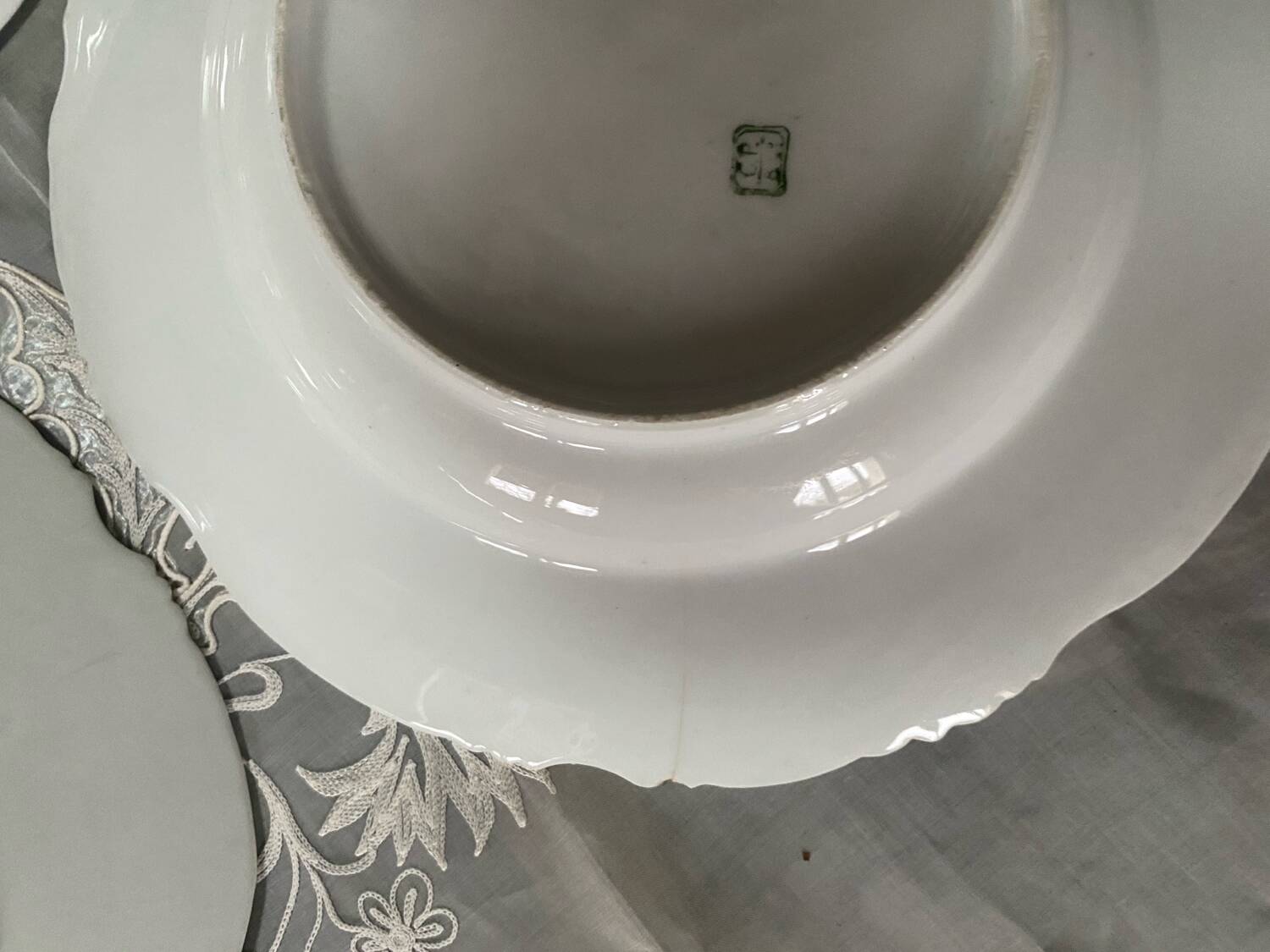 Set of 6 deep plates Pillivuyt model Gui vintage