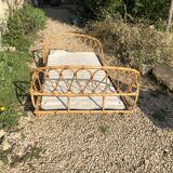 Rattan basket bed