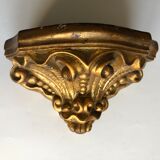 Wall console in gilded plaster