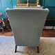 Parker Knoll chair retaped sky blue
