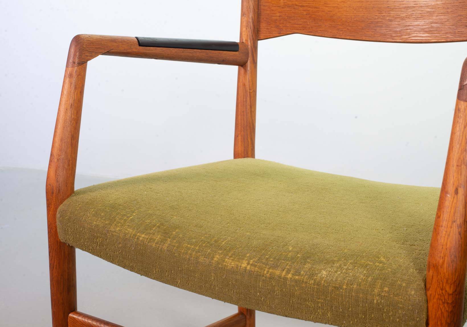 Hans Wegner Danish 'Town Hall' Wooden Arm / Side Chairs by Plan Mobler 50s