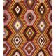 Turkish Kilim Yuruk Vintage 206x315 cm Geometric Red Orange