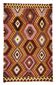 Turkish Kilim Yuruk Vintage 206x315 cm Geometric Red Orange