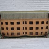 1960s, Danish 2 seater sofa, original condition, green furniture velour.