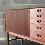Danish Tambour Door Sideboard by Hvidt & Molgaard 50s