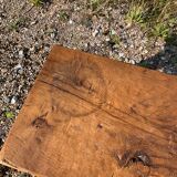 Coffee table and its brutalist style raw wood stool