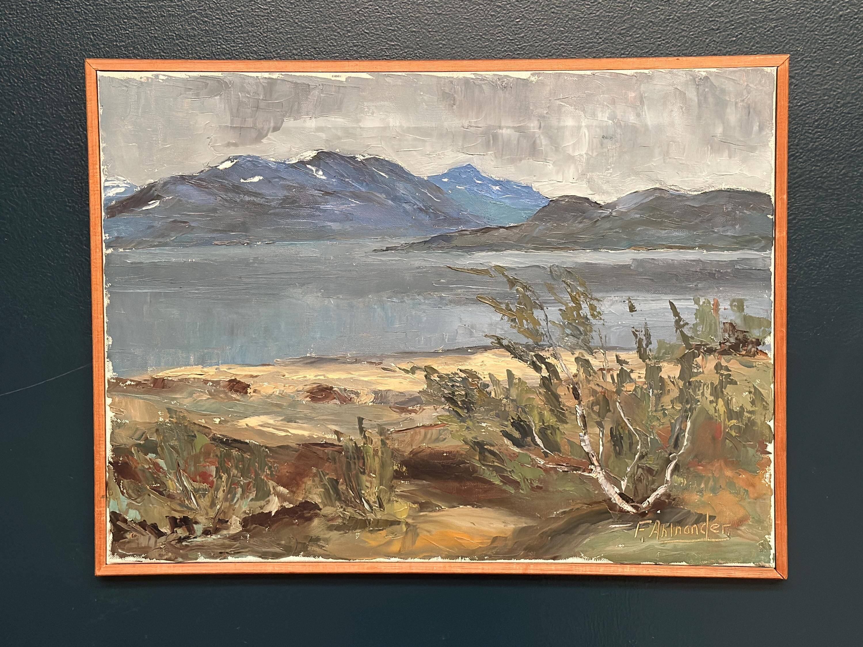 Swedish Oil on Canvas – “Sommardag” by John Fritz Ahlnander