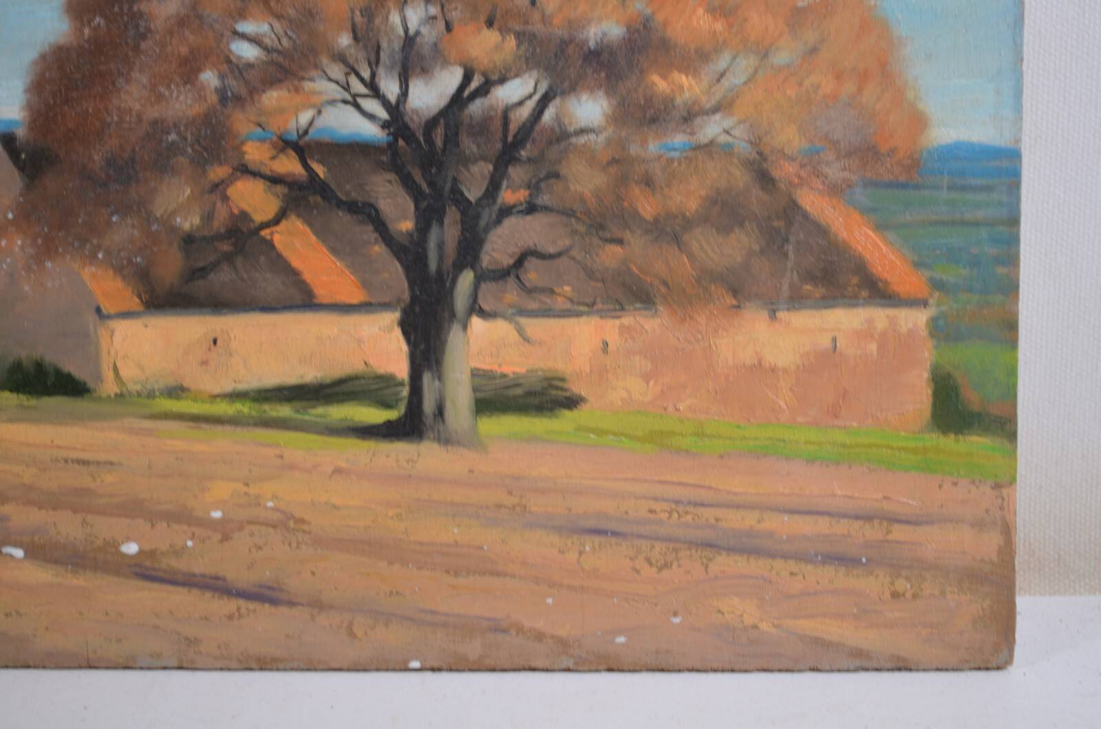 Claude PALLOT (1901-1987) "The hamlet" oil on panel signed