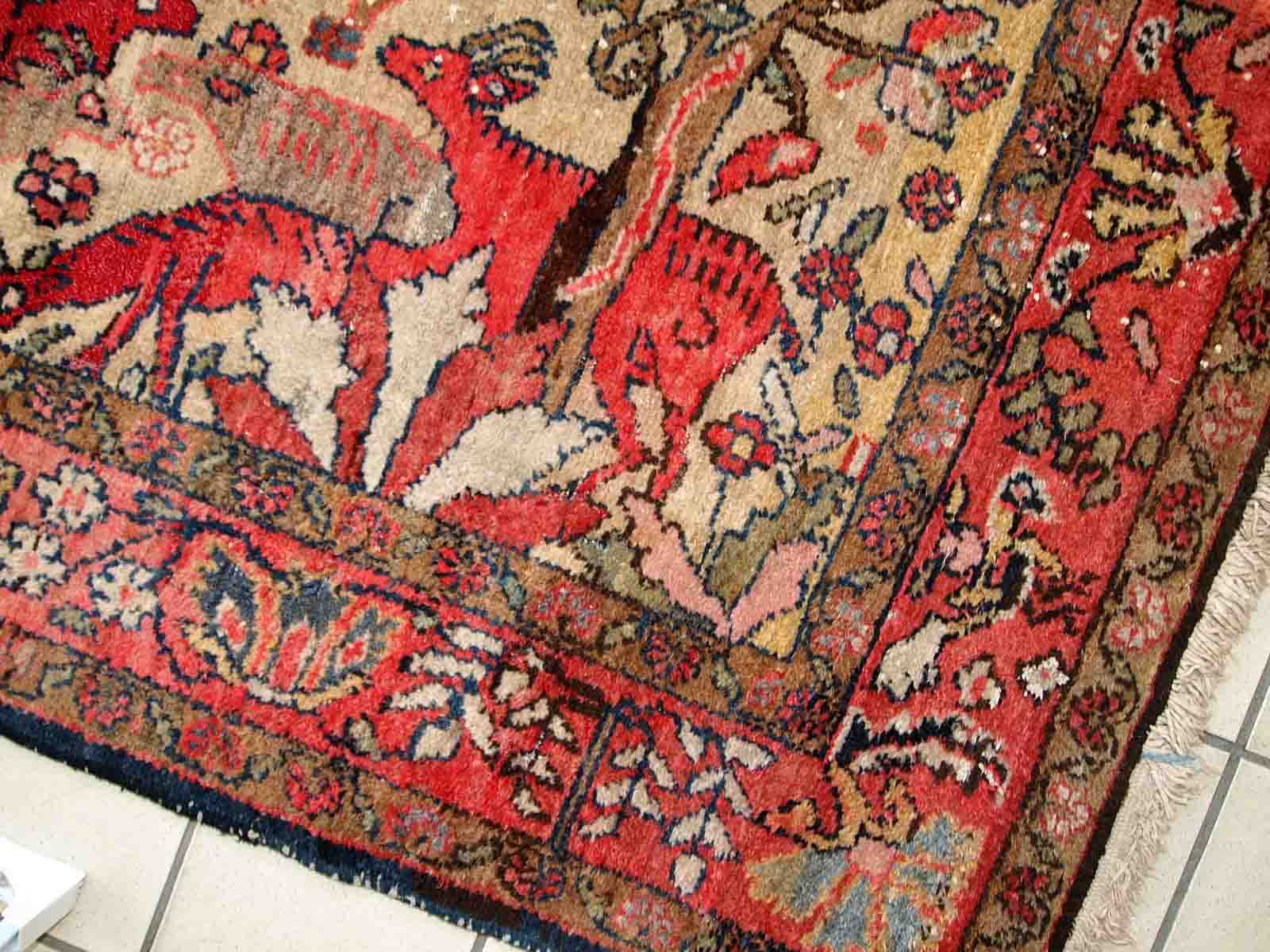 Ancient Persian Carpet Malayer handmade 120cm x 184cm 1920