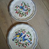 8 assiettes à dessert anciennes Salins