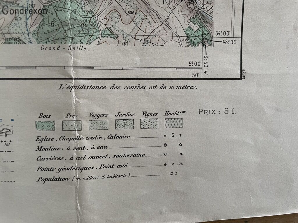 Carte militaire 1926 de Meurthe-et-Moselle