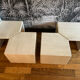 Modular coffee table in travertine, 4 elements.