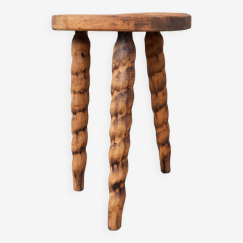 Folk art tripod stool