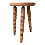 Folk art tripod stool
