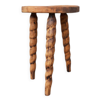 Folk art tripod stool