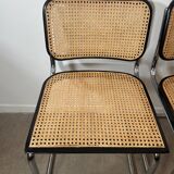 Four Marcel Breuer Cesca chairs Made in Italy