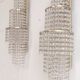 Pair of crystal appliques. France, 1970s.