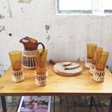 Amateur lemonade serving in wicker