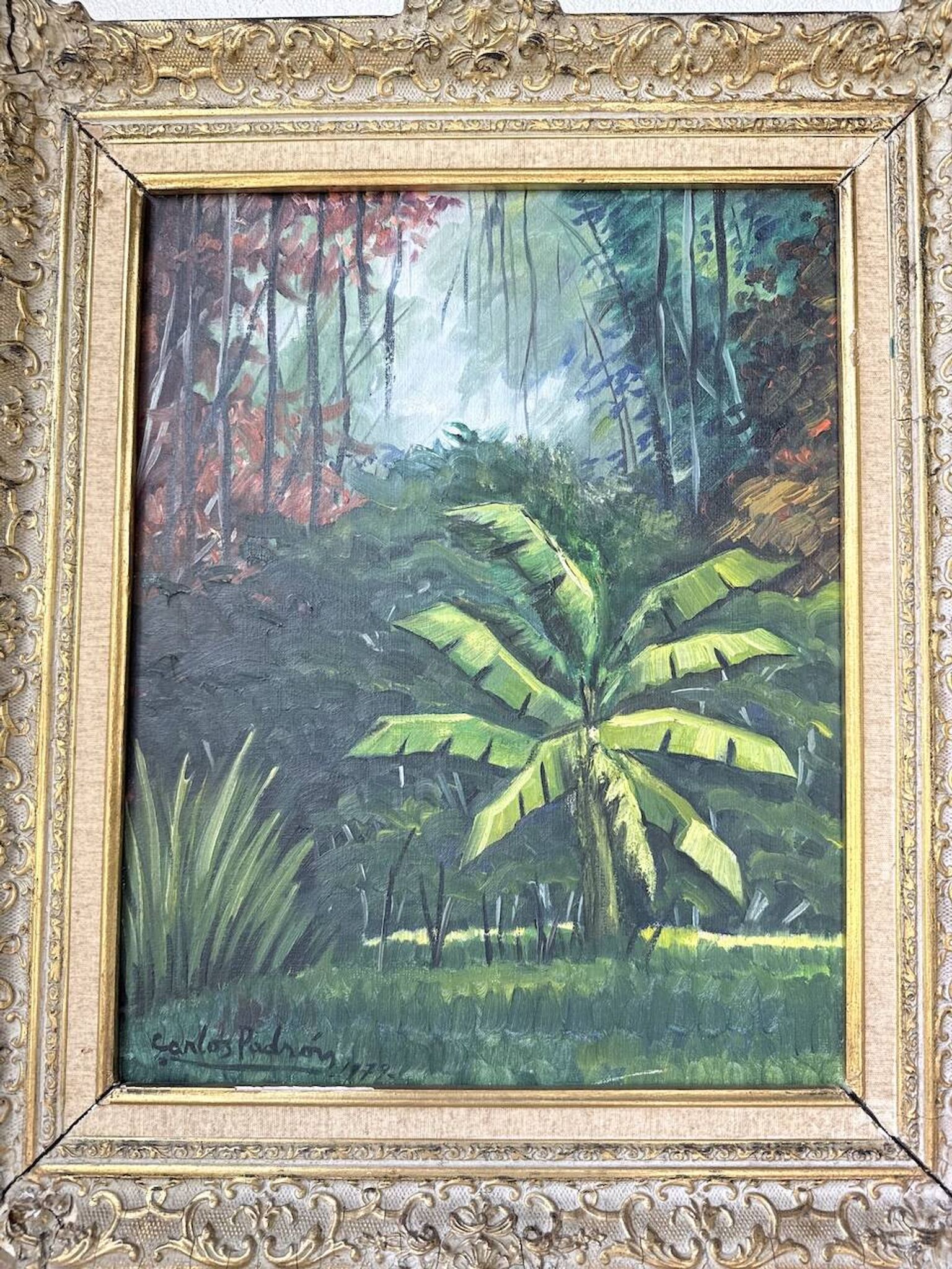 Framed oil painting "forest"