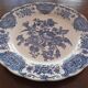 Assiettes plates anglaises Ridgway 'Windsor' bleu & blanc