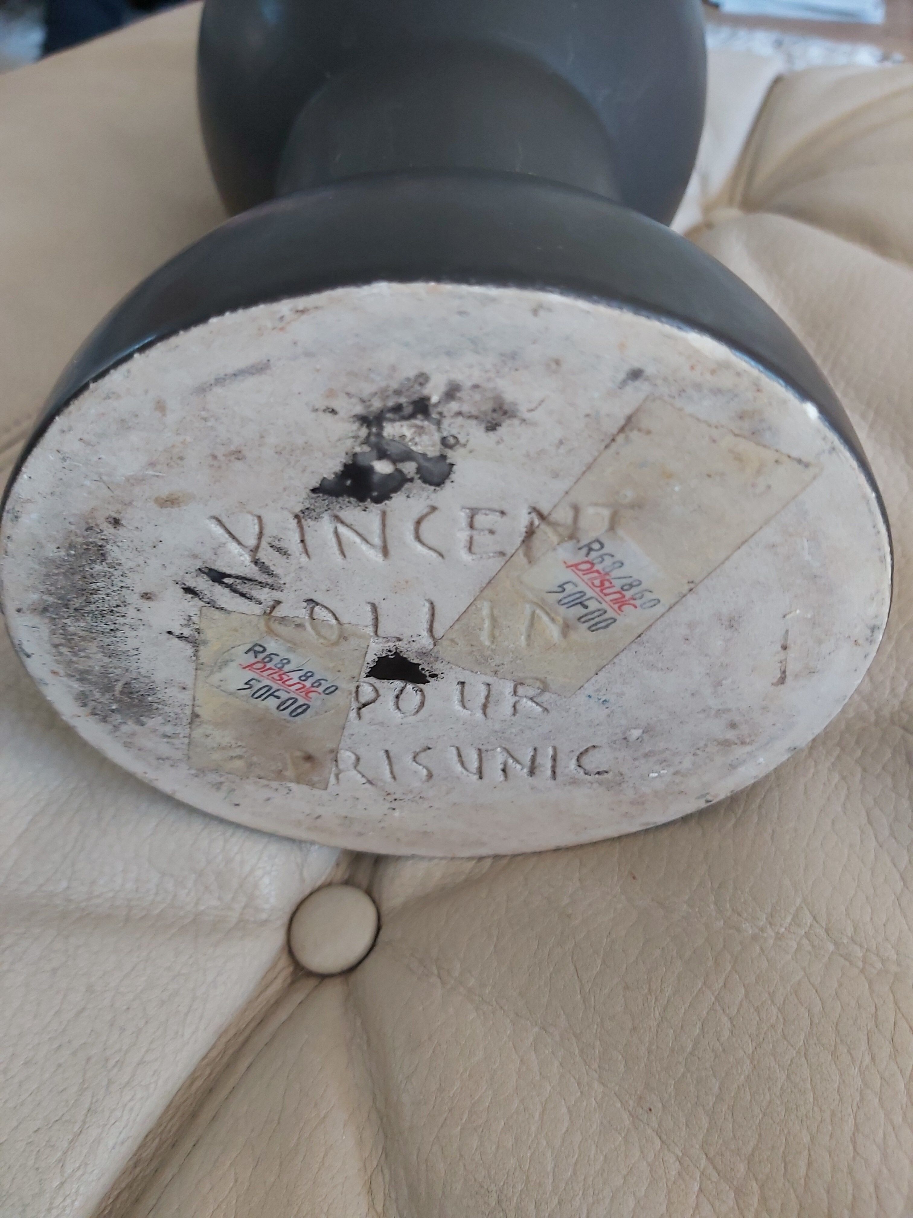 Vincent Collin ceramic vase for Prisunic