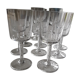 Lot 14 verres à pied gravé vintage