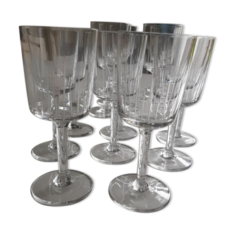 Lot 14 verres à pied gravé vintage