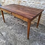 Farmhouse table with one drawer