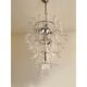 Transparent “selle” murano glass cascade chandelier