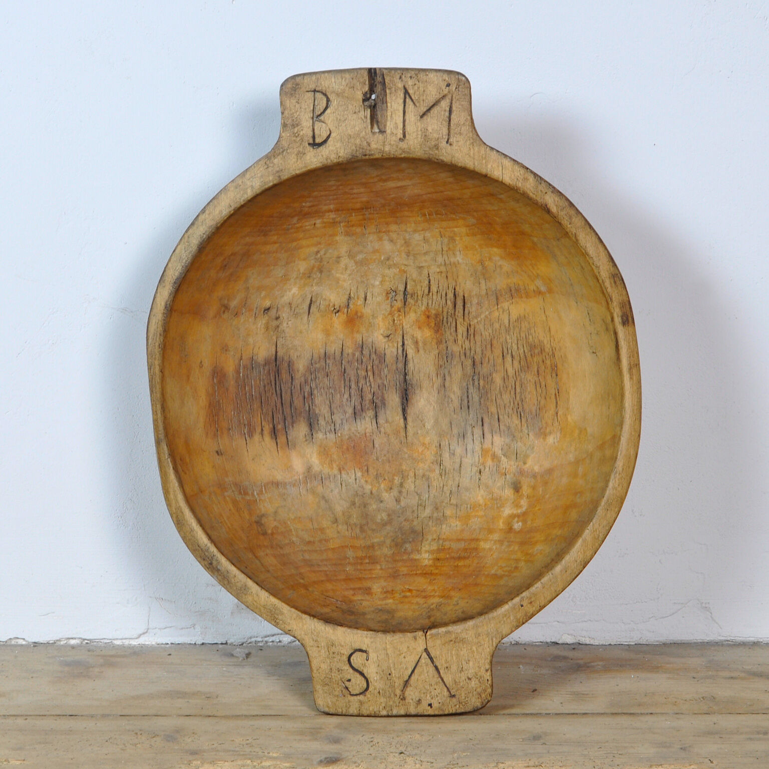 Handmade Wooden Dough Bowl, Early 1900s