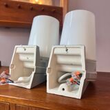 Set: 2x Wall Lamp Model 6070 light grey Sigvard Bernadotte for Ifö