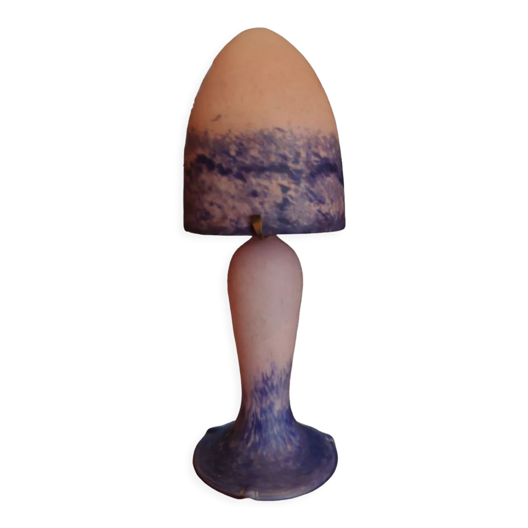Lampe champignon en verre marmoréens 1930/1950