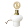 Mid-century Italian Brass & Opaline Table Lamp
