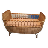 1960s rattan baby bed