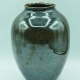 Vase enamelled speckled decoration