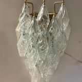 Italian murano glass polygon sconces, set of 2