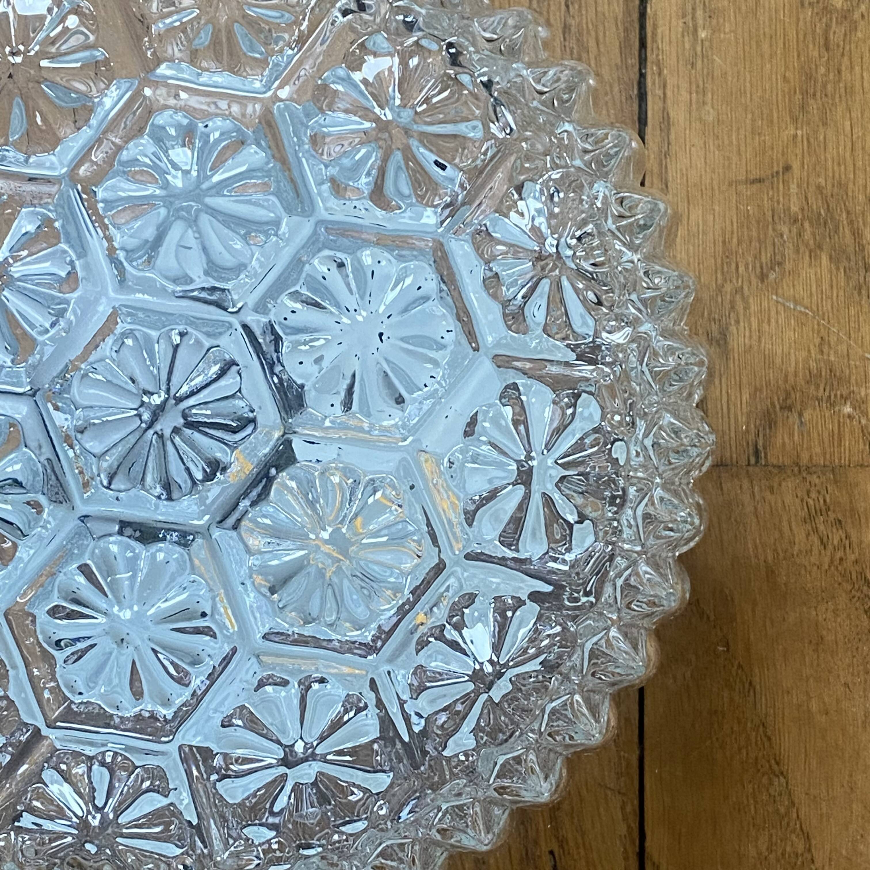 Small vintage wall lamp in antique glass ceiling light diameter 19 cm