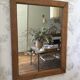 Antique natural wood mirror