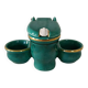 Mustard and salt pepper shaker in the shape of a toilet.