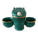 Mustard and salt pepper shaker in the shape of a toilet.