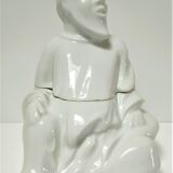 Anthropomorphic porcelain pot signed Baylac late nineteenth early twentieth